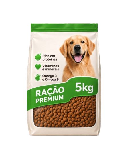 Saco de 5 kg de ração premium para cães